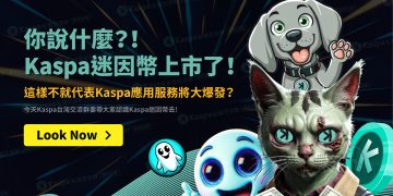 Kaspa迷因幣上市了？！這樣不就代表Kaspa應用服務將大爆發？1