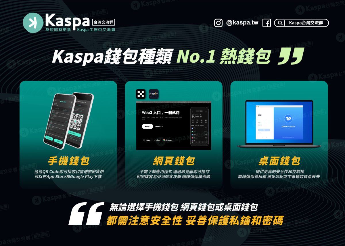 kaspa錢包種類大公開
