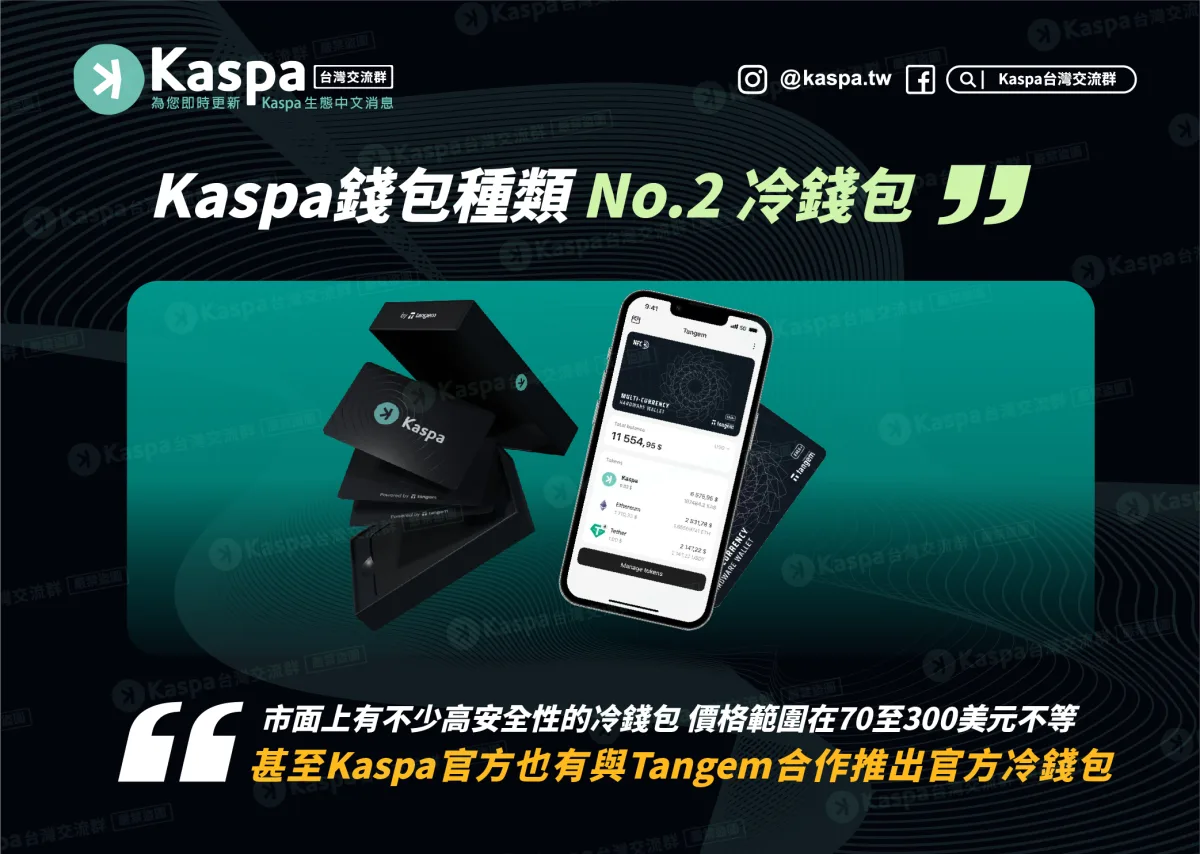 kaspa錢包種類大公開